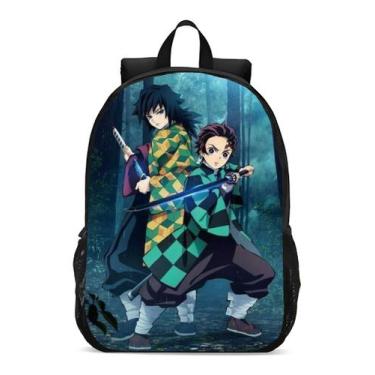 Imagem de Mochila Escolar Infanto Juvenil Anime Demon Slayer  Kimetsu No Yaiba N