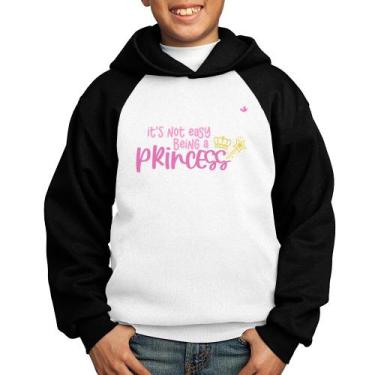 Imagem de Moletom Infantil It's not eay being a princess - Foca na Moda, Branco,