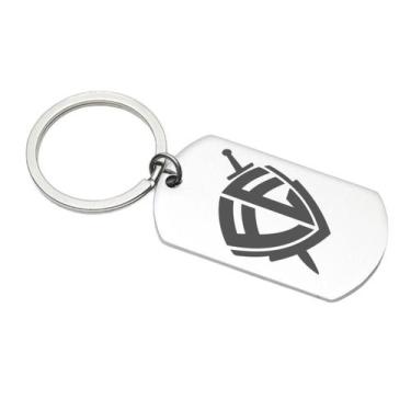 Imagem de Chaveiro Escudo Da Fé Placa Pingente Militar De Inox 4 Cores - LUALKI 