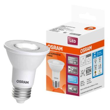 Imagem de Kit 2 Lampada Led Par20 5,5W 525Lm 40 Ip20 Bivolt E27 Osram, 127/220V,