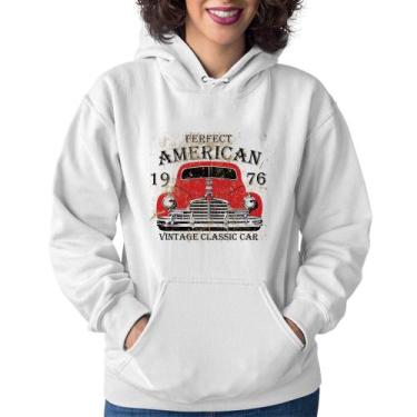 Imagem de Moletom Feminino Vintage Classic Car - Foca na Moda, Branco, GG