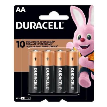 Imagem de Kit 16 pilhas alcalinas duracell 4 cartelas dura mais