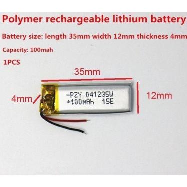 Imagem de Bateria 401235 C/ 100mah 4mmx12mmx35mm 2 Fios 3,7v - - KMIG