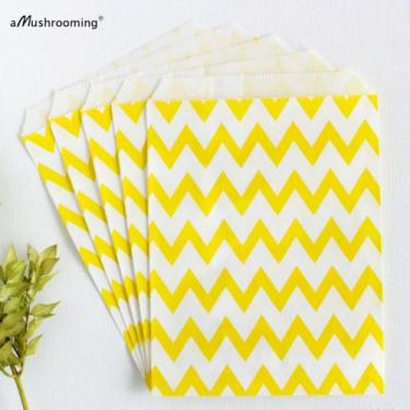 Imagem de Saco papel chevron amarelo - Br Festas