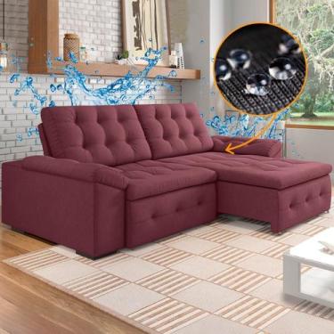 Imagem de Sofá para Sala 4 Lugares Retrátil Reclinável Impermeabilizado New Quee