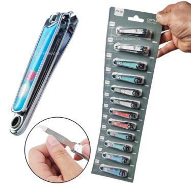 Imagem de Cortador de Unha Grande Colorido e Durável Cartela com 12 Unidades LKS