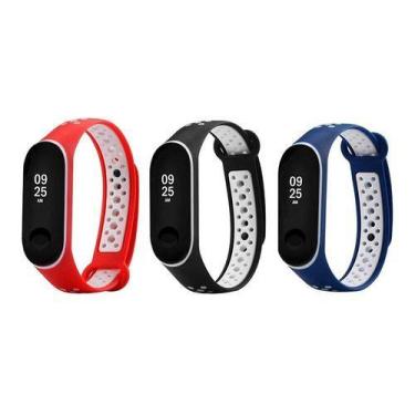 Imagem de Kit 3 Pulseiras compatíveis com Mi Band 3 /4 - Nsmart