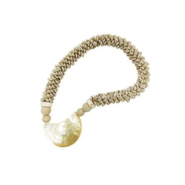 Imagem de Colar de Mesa Decorativo Concha Elegante Adorno 40cm Luxo - LUXdécor