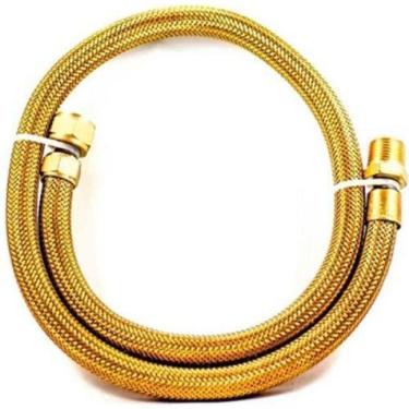 Imagem de Mangueira Gás 2,00Mt 1/2 Mxf Malha Latão Interior Cobre