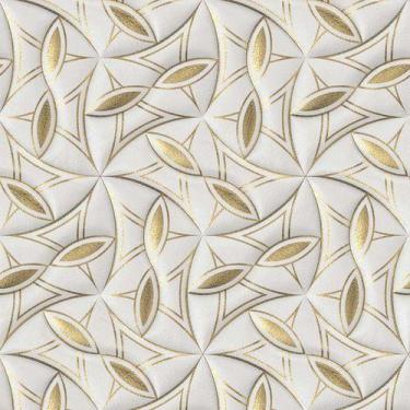 Imagem de Papel De Parede Temático 3d Estofado Branco - 1,50x0,50m - DEKAL DECOR