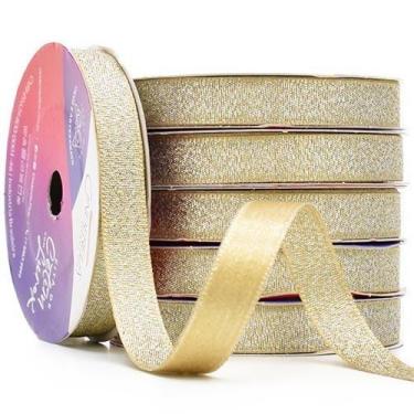 Imagem de Fita de Cetim com Lurex Prata Nº 02 10mm com 10 Metros - Cinderela, 05