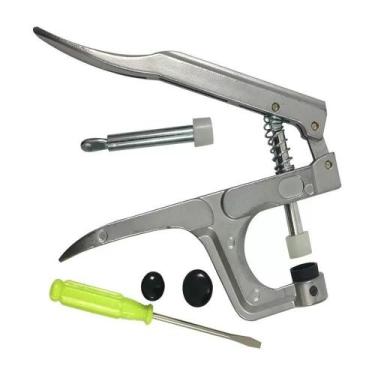 Imagem de Alicate Pressão Pregar Botão Botões 10 12 15 Ritas Plástico - Lanmax