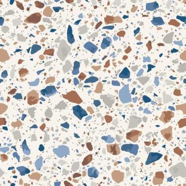 Imagem de Papel De Parede Adesivo Lavável Sala Terrazo Colorido Granilite 10m - 