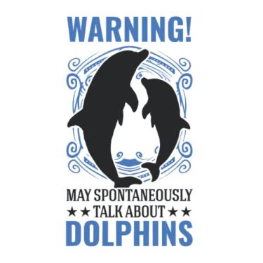 Imagem de Delphin Notizbuch: May spontaneously talk about Dolphins Delfin / 6x9 Zoll / 120 karierte Seiten Seiten