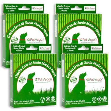 Imagem de Coleira Repelente Antiparasitas PetVegan Cães acima de 15kg - 4 Unid.