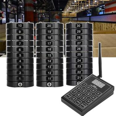 Imagem de Pager Sem Fio Para Restaurante, Teclado De Chamada De Canal 1Pcs 999 + Porta-Copos 10/20 / 30Pcs, 3 Modos De Chamada, Para Restaurante, Bar, Café