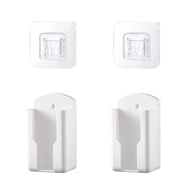Imagem de 2 peças de suporte de controle remoto para parede, suporte de controlador de reprodutor de mídia, bandeja remota para ar-condicionado, caixa organizadora para TV, mesa de cabeceira, escritório, escritório, material escolar (pequeno)