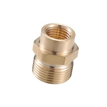 Imagem de TUCKBOLD Conector de lavadora de pressão, M14 x 1,5 a 14 mm M22x1,5 adaptador macho e fêmea conector de mangueira de parafuso de latão universal para lavadora de pressão conexão rápida latão tom cobre