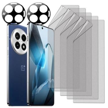 Imagem de TUFF STONE [Película protetora de tela TPU 5+2 5 antirreflexo (fosco) + 2 protetores de lente para Oneplus 13 5G 2025, fácil de instalar, resistente a arranhões [ajuste perfeito para tela de borda 3D]