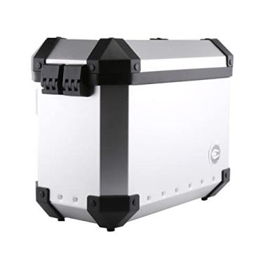 Imagem de Mala de viagem para motocicleta, outros acessórios de motocicleta, 28L/36L/46L, caixa traseira lateral, preta, prata, caixa de alumínio, porta-malas à prova d'água para motocicleta universal, capa