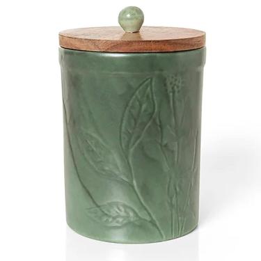 Imagem de Pote com Tampa de Bambu Versailles Dalia 12x19cm 310493 - Copa e Cia