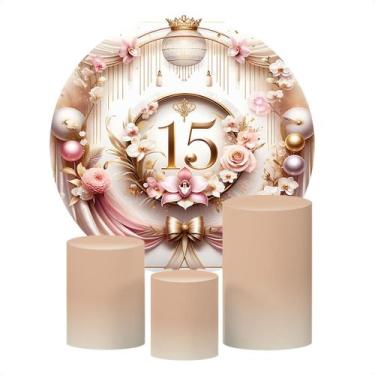 Imagem de Kit 4 Capas Decorativas Para Festa de 15 Anos Sublimado Várias Estampa