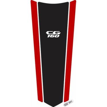 Imagem de Adesivo Faixa (gravata) Titan Cg160 Resinado Preto - Verm - Resitank