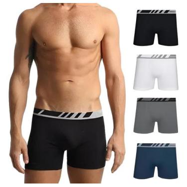 Imagem de Kit 3 Cuecas Boxer Lisa Confortável Poliamida Elast 9200042 - Sea Surf