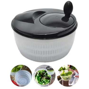 Imagem de Seca Saladas 4L Centrífuga para Verduras Cozinha  - Dr. Útil,  Preto