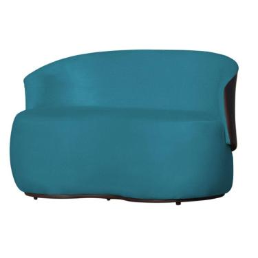 Imagem de Poltrona Namoradeira Sofá Orgânico 2 Lugares Beatriz Suede Composê Com Marrom