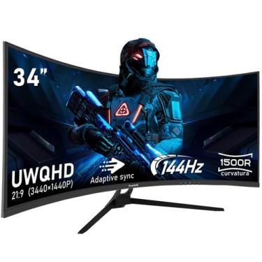 Imagem de Monitor Gamer Gawfolk 34 Polegadas Ultrawide Curvo