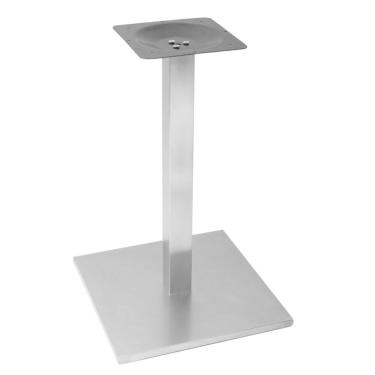 Imagem de Base de Mesa Quadrada Alpha Inox Cor Prata 71 cm (Altura) com Base Quadrada