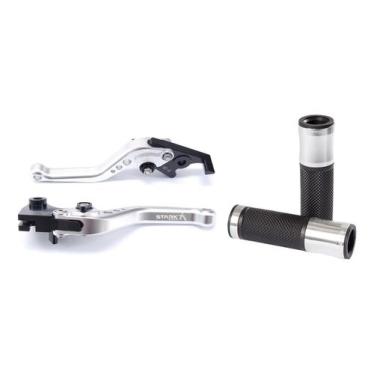 Imagem de Manete Manopla Esportivo Stark Race Kawasaki Z750 Z800, Prata