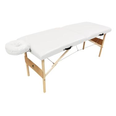 Imagem de Maca Profissional Portátil Asturia - Leve 14kg, Suporta até 200kg (Branco)