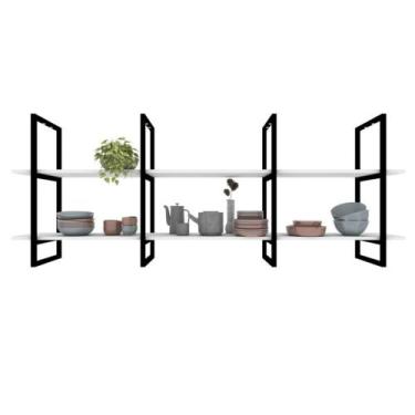 Imagem de Prateleira Suspensa Industrial Teto Cozinha nichos para cozinha nicho 