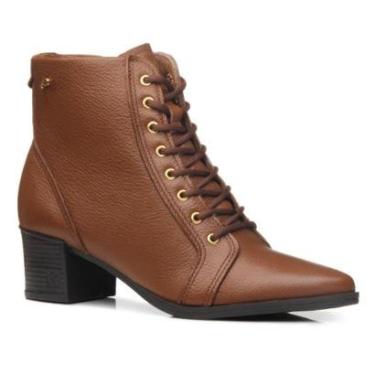 Imagem de Bota Pegada Feminina Cano Curto em Couro Terracota 280503-02-Feminino