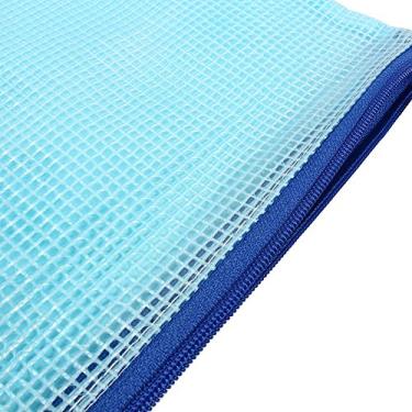 Imagem de Zíperes, Sacos de Plástico Com Zíper Zip File Storage Pasta de Documentos Sacos de Proteção Suprimentos Malha Zipper Bolsa Bolsa para Documentos, 12 Unidades A5 (Azul)
