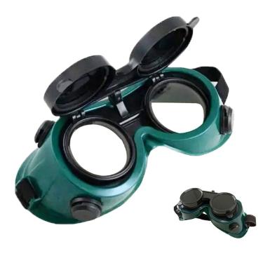 Imagem de Oculos de Solda Proteção EPI Articulavel Mascara Dupla Lente Serralheiro Soldador Segurança Resistente