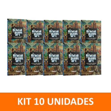Imagem de Kit 10 livros - A Bíblia Em Pixel Art  A Bíblia Para Crianças Jovens G