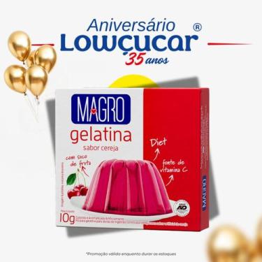 Imagem de Gelatina Magro Com Sucralose Sabor Cereja 10G
