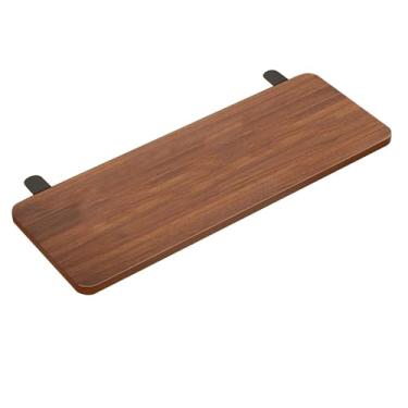 Imagem de WeiLaiKeQi Mesa Extender Board Teclado Bandejeira Economizando o grampo 50x20cm na dobra para o suporte de mesa de mesa de mesa, Marrom