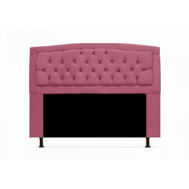 Imagem de Cabeceira Geovana Para Cama Box Solteiro 90 cm Suede Rosa Barbie - lm decor