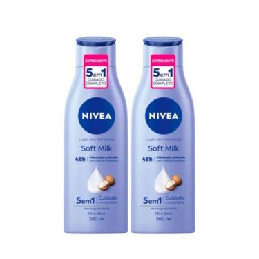 Imagem de Kit C2 Loção Corporal Soft Milk Pele Seca 5 em 1 200ml-Nivea