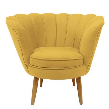 Imagem de Poltrona Decorativa De Bom Gosto Petala amarelo