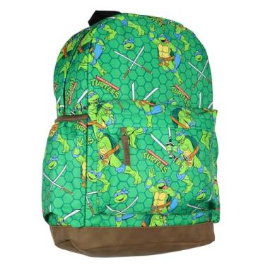 Imagem de Mochila TMNT Nickelodeon Teenage Mutant Ninja Turtles Mayhem Character Kids School Bookbag, Azul, One Size, Clássico