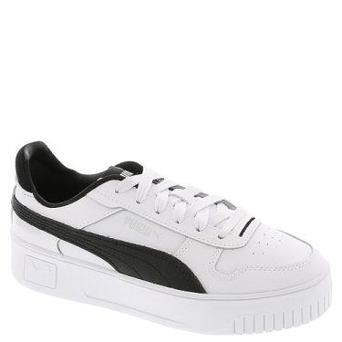 Imagem de PUMA Tênis feminino Carina Street, branco-preto e prata, 35