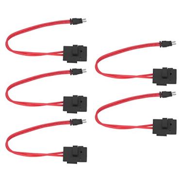 Imagem de Mini Extensão de Fio Ajuste para Serviço Pesado ATM 20A 16AWG Fuse Holder Connector Com 5 Fusíveis Acessórios de Teste de Circuito Automotivo (ACM Feet Long 9,1mm)