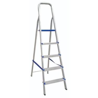 Imagem de Escada Doméstica Em Alumínio 5 Degraus - Real Escadas