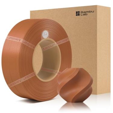 Imagem de 3DTOOLS Bambu 1,75 mm PETG HF refil filamento de alta velocidade e fácil impressão ecológica com RFID para Bambu Lab A1, A1MINI, X1, P1 AMS 1KG +/- 0,03 mm (sem carretel) marrom amendoim 33801