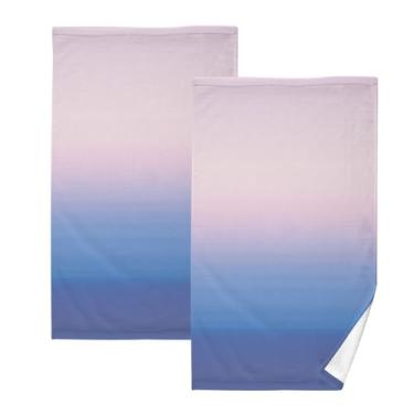 Imagem de Blush Horizon Shift-33 Toalhas de banho de algodão 2 peças, toalhas de mão pequenas, toalhas de banho absorventes, toalhas de banho de secagem rápida, toalhas decorativas para banheiro, cozinha